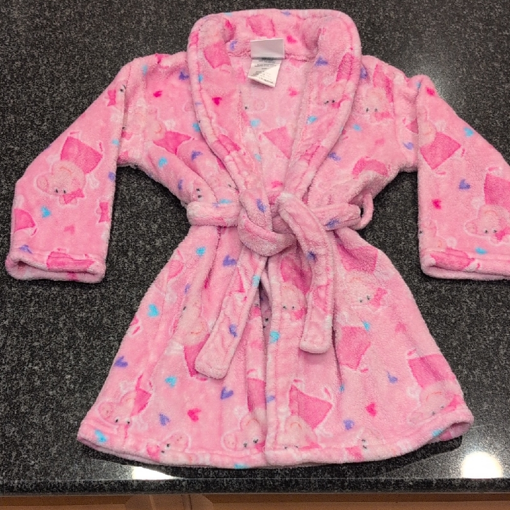 Pink Kids Pajamas with Heart Pattern